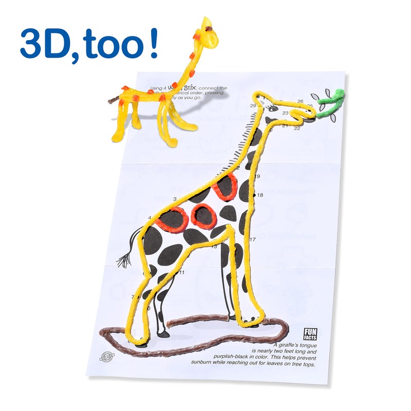 WikkiStix Animal Activity Pak - Features 12 Zoo Animals with Hands-on Activity and Fun Fact on Each, Made in The USA! Multiple Colors ! - Image 3